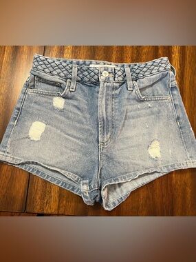 Tularosa Emma High-Rise Denim Shorts in St Tropez Light Wash